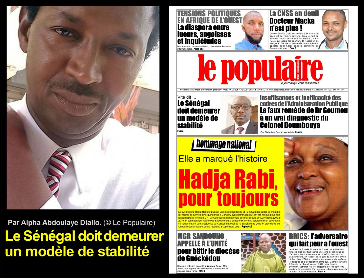 Le Sénégal doit demeurer un modèle de stabilité