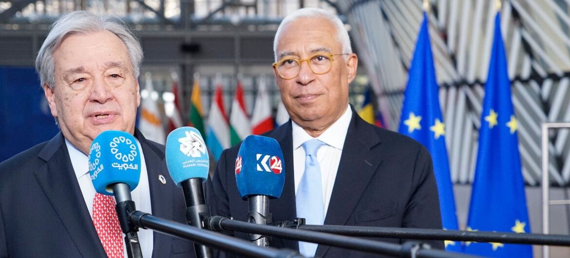 A Bruxelles, Guterres salue le rôle crucial de l’UE pour créer « un ordre international où règne davantage de justice »