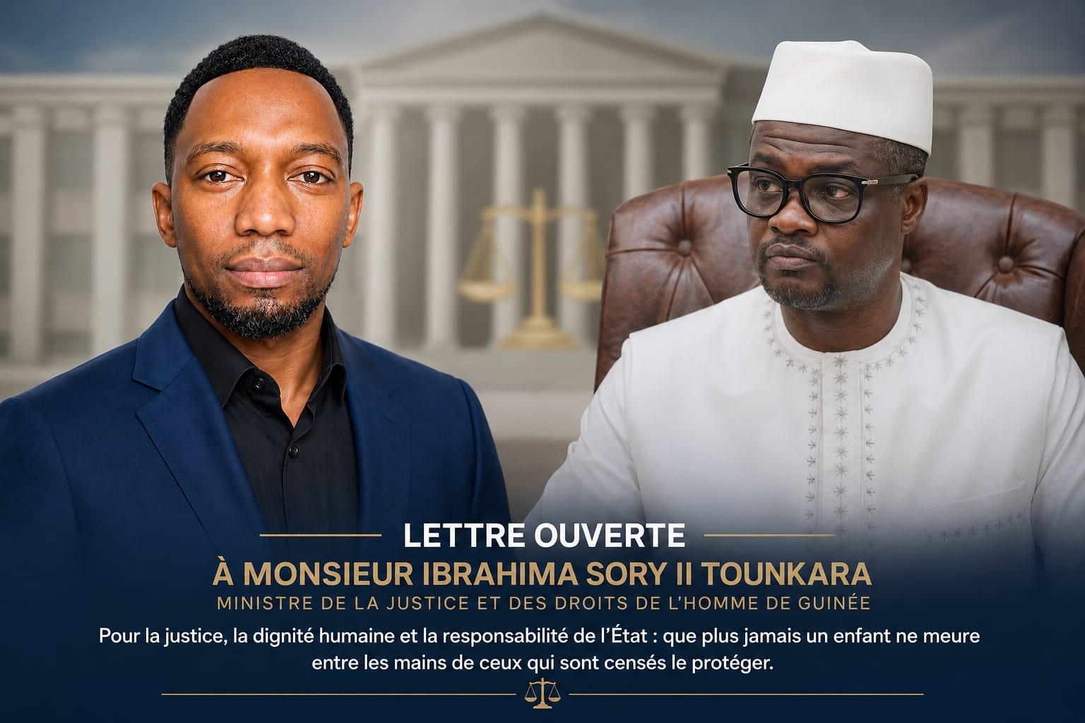 LETTRE OUVERTE À MONSIEUR IBRAHIMA SORY II TOUNKARA, MINISTRE DE LA JUSTICE ET DES DROITS DE L’HOMME