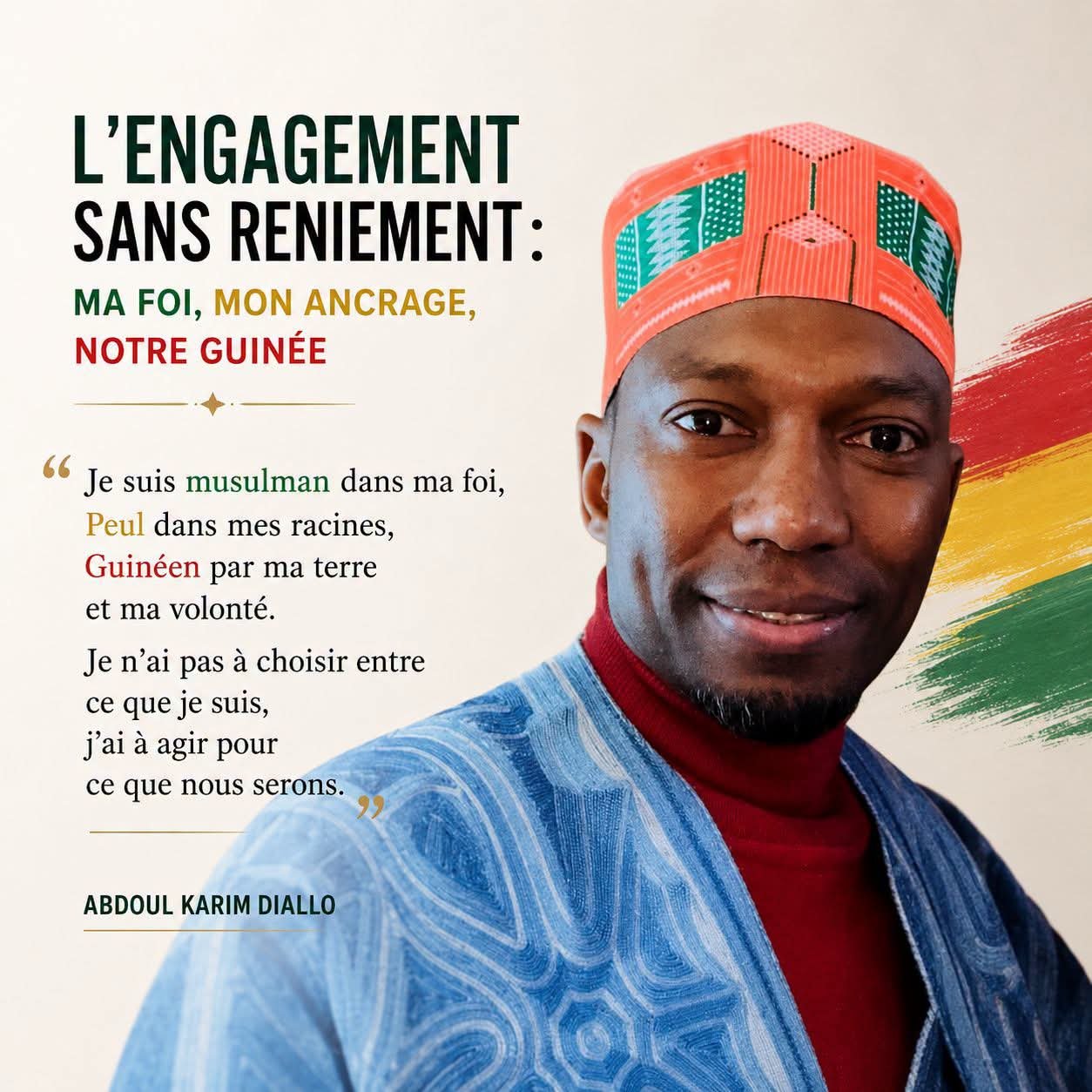 L’ENGAGEMENT SANS RENIEMENT : MA FOI, MON ANCRAGE, NOTRE GUINÉE